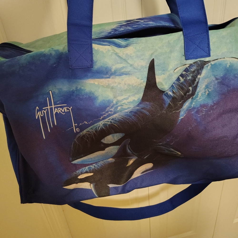 Guy Harvey Blue Whale Print Bag
